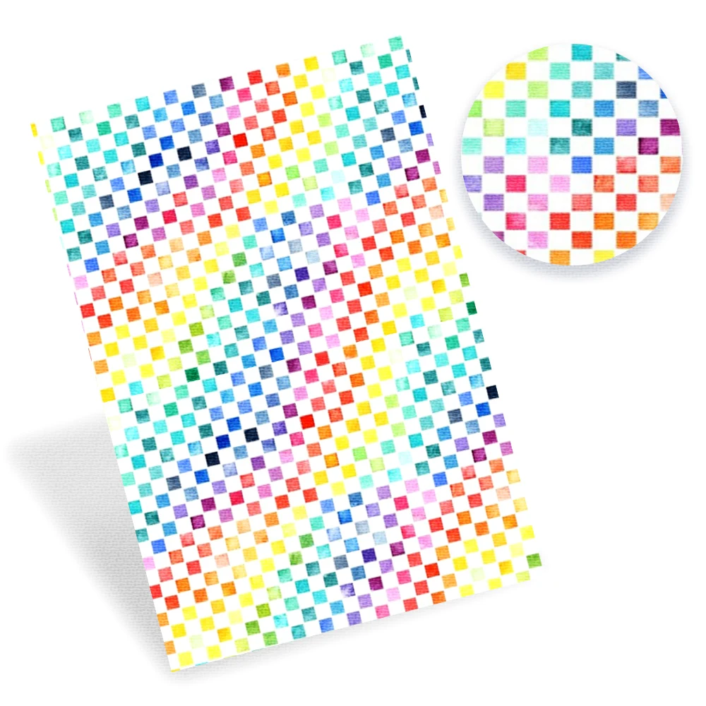 IBOWS Faux Synthetic Leather Sheet Colorful Grid Squar Theme Printed Leather Fabric DIY Craft Bag Belt Dress Handmade 22*30cm/pc
IBOWS Faux Synthetic Leather Sheet Colorful Grid Squar Theme Printed Leather Fabric DIY Craft Bag Belt Dress Handmade 22*30cm/pc