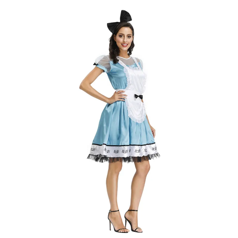 Women's European and American Wew Halloween Role Playing Maid Costume Alice Princess Costume Cosplay Maid 
Women's European and American Wew Halloween Role Playing Maid Costume Alice Princess Costume Cosplay Maid