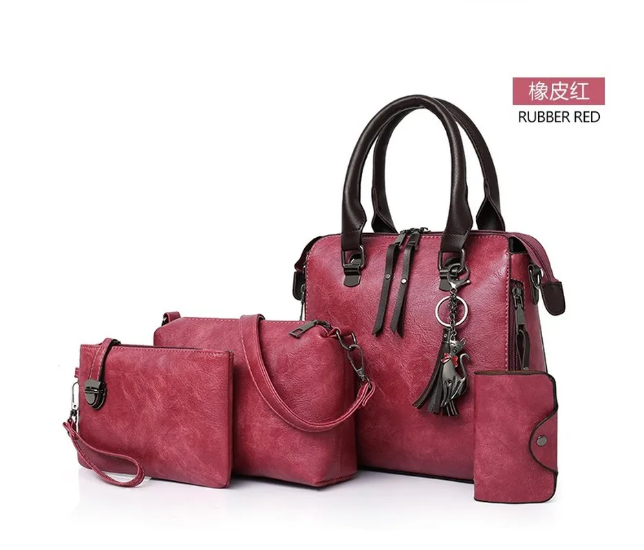 Leather single shoulder oblique satchel handbag Bolsa 4 piece / set women's compound bag quality women's handbag women's bag bag
Leather single shoulder oblique satchel handbag Bolsa 4 piece / set women's compound bag quality women's handbag women's bag bag