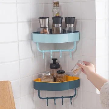 Toilet Rack Multifunctional Perforated Free Triangle Towel Wall Hanging Debris Storage Kitchen Bathroom Storage Rack With Hook
Toilet Rack Multifunctional Perforated Free Triangle Towel Wall Hanging Debris Storage Kitchen Bathroom Storage Rack With Hook
