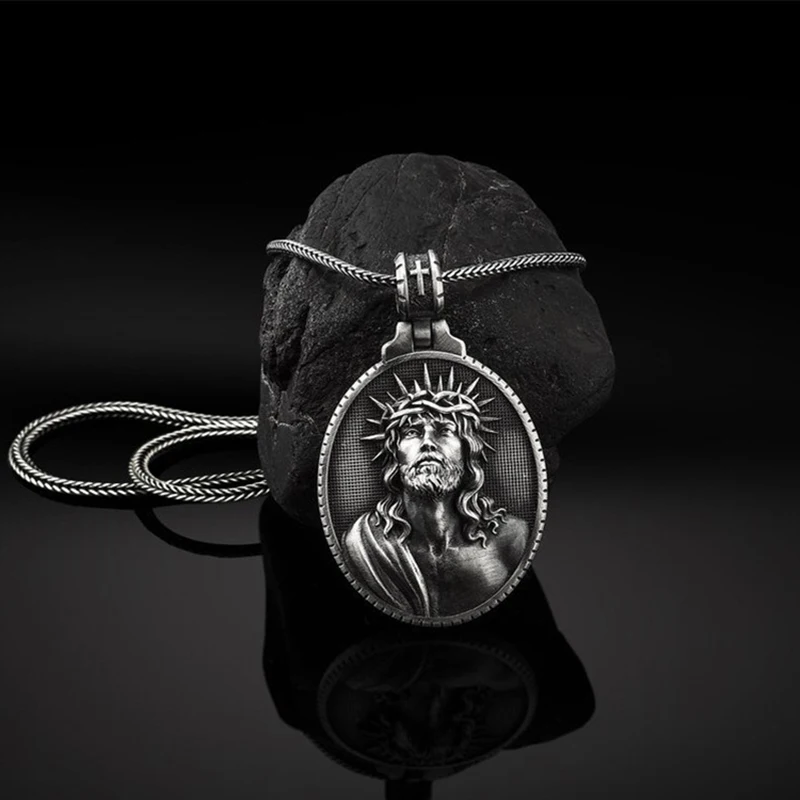 Religious Jewelry on the neck Christian Passion pendant necklaces for man Catholic Retro Men's chain necklace medallion
Religious Jewelry on the neck Christian Passion pendant necklaces for man Catholic Retro Men's chain necklace medallion