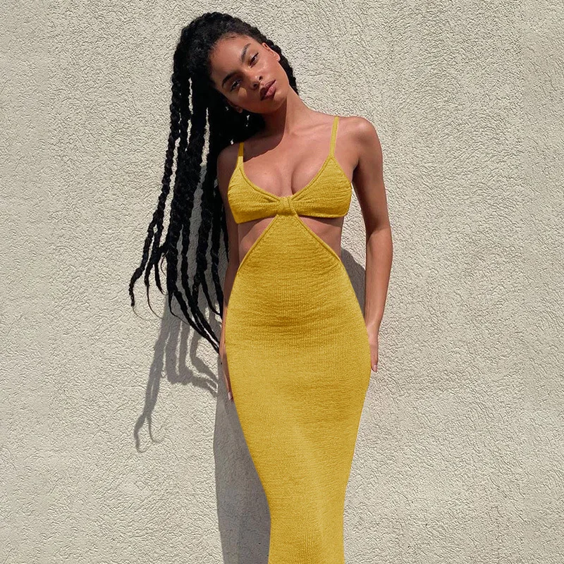 Summer Dress Women Lady Sexy Sleeveless Bodycon Maxi Dresses Spaghetti Strap Robes Backless Vacation Party Knitted Elegant 2021
Summer Dress Women Lady Sexy Sleeveless Bodycon Maxi Dresses Spaghetti Strap Robes Backless Vacation Party Knitted Elegant 2021
