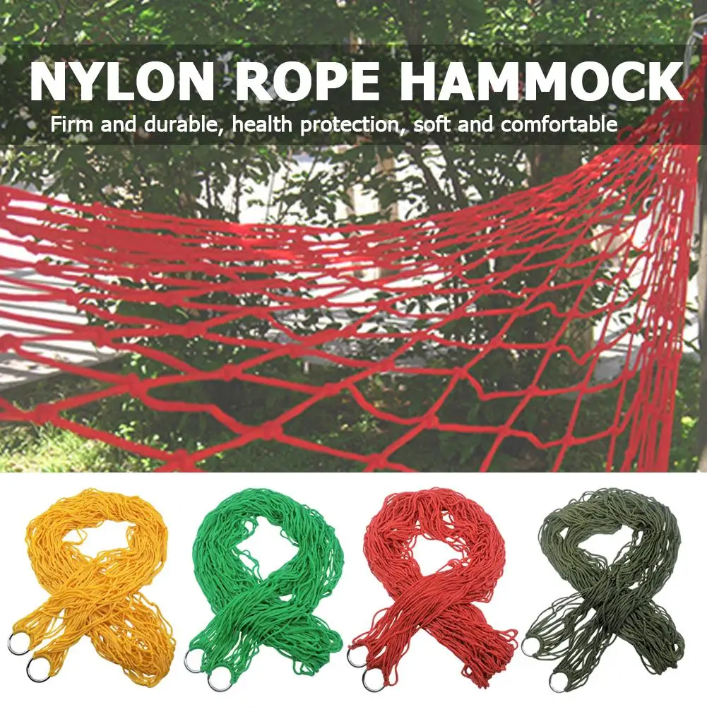 Portable Nylon Hanging Bed Mesh Net Swing Sleeping Camping Travel Hammocks Outdoor Backpacking Travel Survival Hunting Sleeping
Portable Nylon Hanging Bed Mesh Net Swing Sleeping Camping Travel Hammocks Outdoor Backpacking Travel Survival Hunting Sleeping