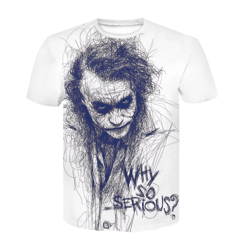 Fashion 3D Printed T-Shirt Children's wear Joker Face tshirts Clown Short Sleeve Fashion Cosplay T shirt Man / Woman Tops
Fashion 3D Printed T-Shirt Children's wear Joker Face tshirts Clown Short Sleeve Fashion Cosplay T shirt Man / Woman Tops