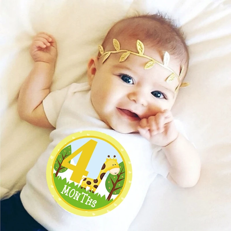 J2FF 12 Pcs/Set Cartoon Animal Baby Monthly Stickers Photography Milestone Memorial Month Stickers Newborn Photo Props
J2FF 12 Pcs/Set Cartoon Animal Baby Monthly Stickers Photography Milestone Memorial Month Stickers Newborn Photo Props