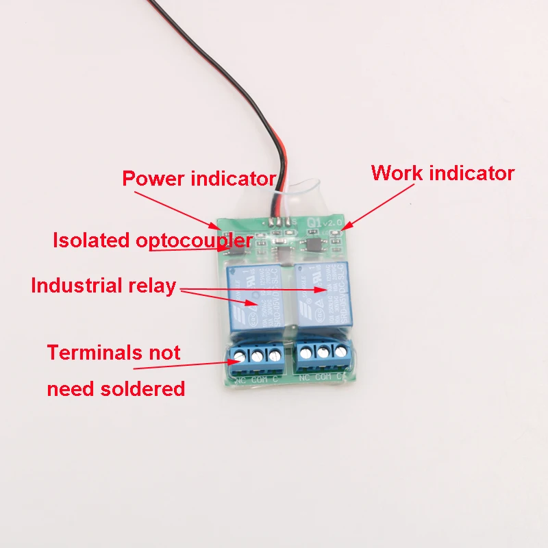 1pc Q1 Electronic Relay Switch 1CH Servo Signal Input Two Way Controlling Electric On-off PWM Controller Module for DIY Model
1pc Q1 Electronic Relay Switch 1CH Servo Signal Input Two Way Controlling Electric On-off PWM Controller Module for DIY Model