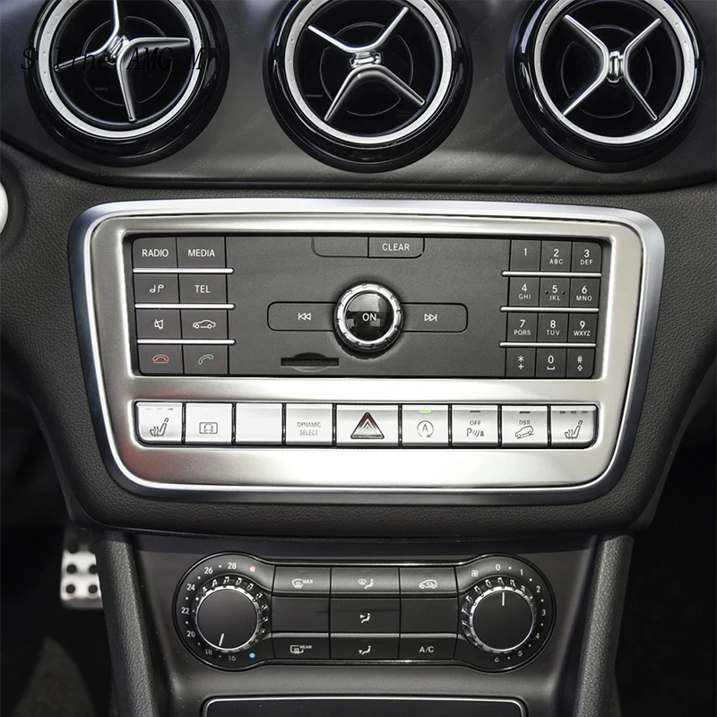 Для Mercedes Benz GLA X156 CLA C117 A B Class W176 W246 Автомобильная центральная консоль кондиционер CD панель управления декоративные наклейки
Для Mercedes Benz GLA X156 CLA C117 A B Class W176 W246 Автомобильная центральная консоль кондиционер CD панель управления декоративные наклейки