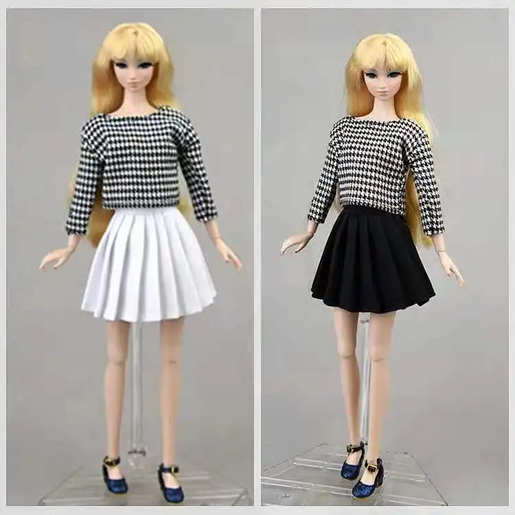 1/6 BJD Fashion Houndstooth Plaid Shirt Top Skirt for Barbie Doll Clothes Set 30cm Dolls Playhouse Accessories Kids Toy for Girl
1/6 BJD Fashion Houndstooth Plaid Shirt Top Skirt for Barbie Doll Clothes Set 30cm Dolls Playhouse Accessories Kids Toy for Girl