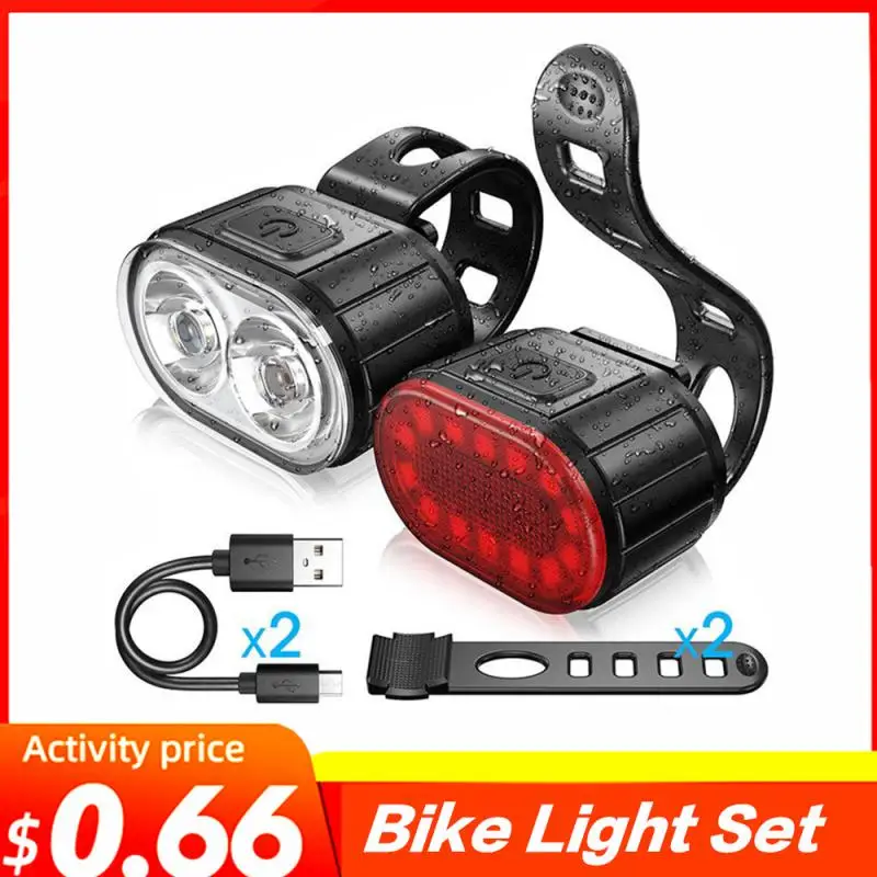 New 4 Modes 350mAh USB MTB Road Bike Headlight 6 Modes 230mAh Rechargeable Cycling Taillight LED Bicycle Front Light Head Lamp
New 4 Modes 350mAh USB MTB Road Bike Headlight 6 Modes 230mAh Rechargeable Cycling Taillight LED Bicycle Front Light Head Lamp