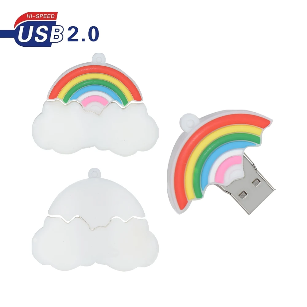 lovely rainbow Pen drive cartoon USB 2.0 Flash Drive 8GB 16GB 32GB Memory stick 64GB usb key 128GB U Disk high speed pendrive
lovely rainbow Pen drive cartoon USB 2.0 Flash Drive 8GB 16GB 32GB Memory stick 64GB usb key 128GB U Disk high speed pendrive