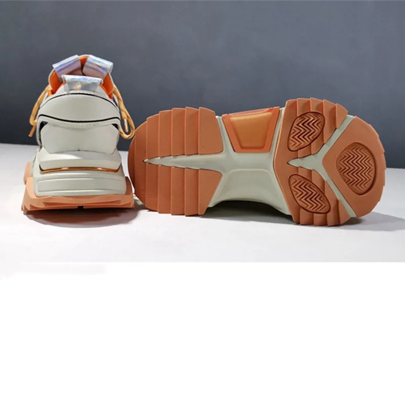 Prova Perfetto Fashion Platform Sneakers Woman Mixed Color Lace Up Chunky Sneakers Round Toe Chaussure Femme Women's Shoes 2021
Prova Perfetto Fashion Platform Sneakers Woman Mixed Color Lace Up Chunky Sneakers Round Toe Chaussure Femme Women's Shoes 2021