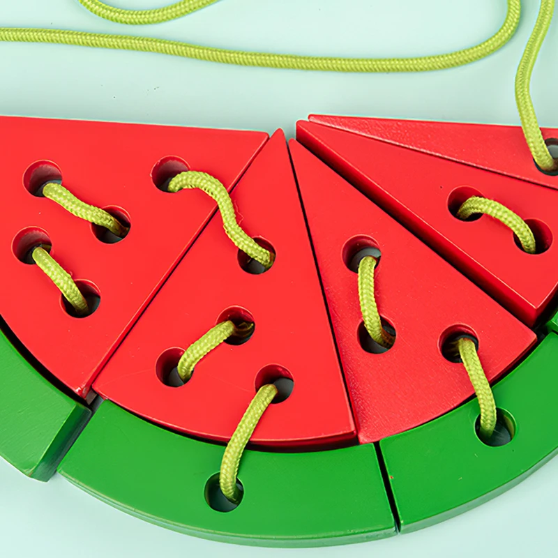 Kids Wooden Watermelon Shaped Baby Learning String Game Lacing Toys Fine Motor Skills Montessori Educational Toys For Children
Kids Wooden Watermelon Shaped Baby Learning String Game Lacing Toys Fine Motor Skills Montessori Educational Toys For Children