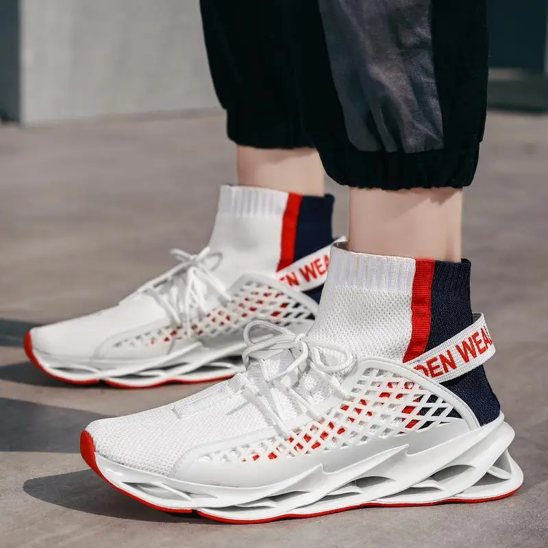 Hot Sell Spring Summer Light Mens Running Shoes New Casual Shoes Flying Woven Mesh Shoes Sock Blade Shoes High Top Tide Shoes 
Hot Sell Spring Summer Light Mens Running Shoes New Casual Shoes Flying Woven Mesh Shoes Sock Blade Shoes High Top Tide Shoes