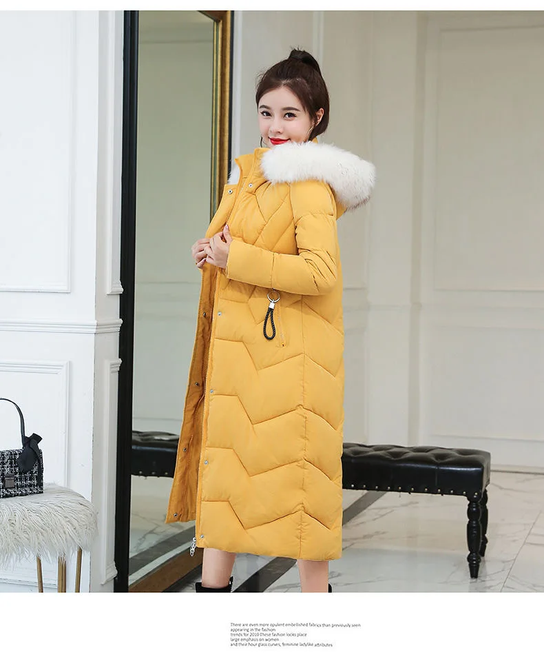Winter Women Fur Food Cotton Coat Women Parka Plus Size Office Ladies Elegant Thickening Long Coat Femal Solid Fur Collar Cloth
Winter Women Fur Food Cotton Coat Women Parka Plus Size Office Ladies Elegant Thickening Long Coat Femal Solid Fur Collar Cloth