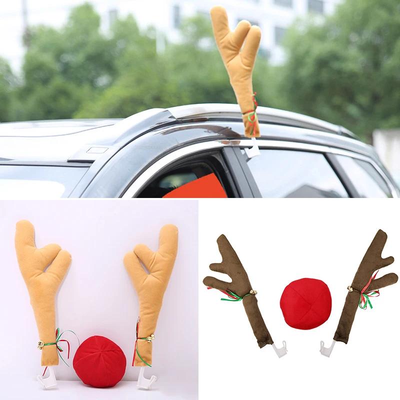 Car Reindeer Antlers & Red Nose Christmas Decoration Kit Vehicle Nose Horn Costume Set Christmas Car Decor Ornament
Car Reindeer Antlers & Red Nose Christmas Decoration Kit Vehicle Nose Horn Costume Set Christmas Car Decor Ornament