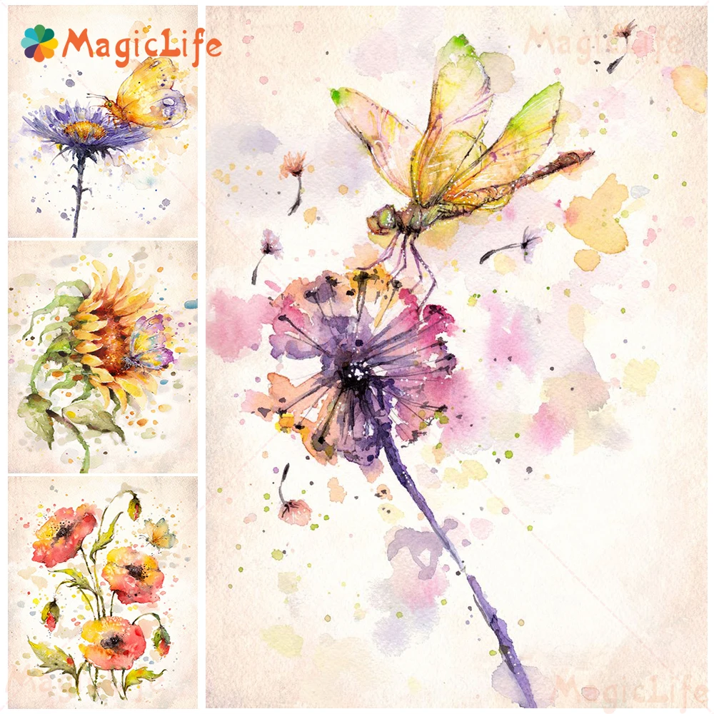Bees And Butterflies Collecting Nectar Watercolor Decorative Painting Dragonfly & Dandelion Water Colour Poster And Print Decor
Bees And Butterflies Collecting Nectar Watercolor Decorative Painting Dragonfly & Dandelion Water Colour Poster And Print Decor