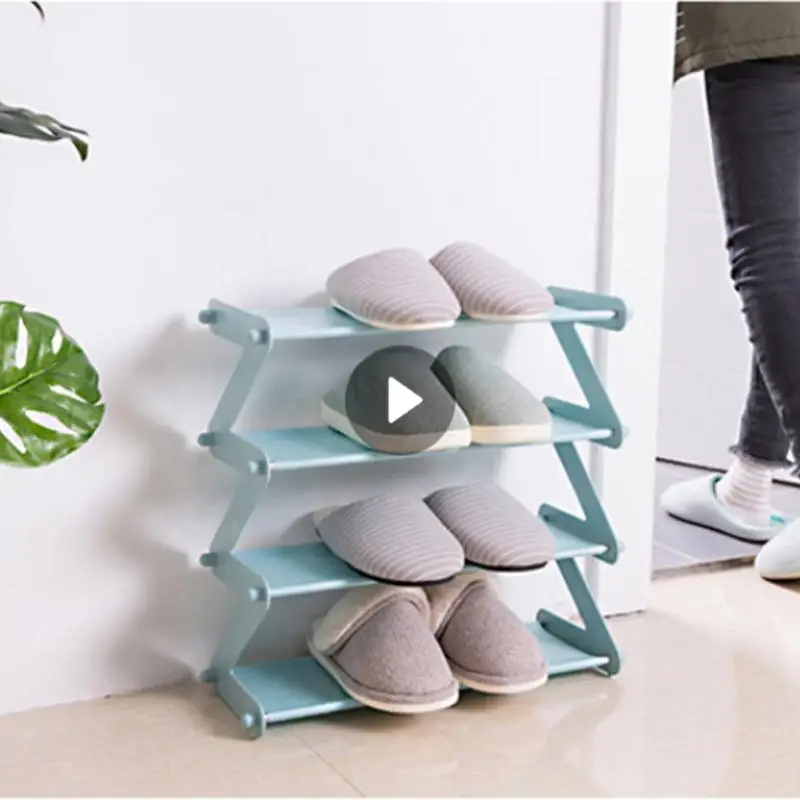 Shoe Cabinets Multi-layer Plastic Shoe Rack Z Shape Space Save Shoe Shelf Stainless Steel Simple Assembly Shoe Rack Home Storage
Shoe Cabinets Multi-layer Plastic Shoe Rack Z Shape Space Save Shoe Shelf Stainless Steel Simple Assembly Shoe Rack Home Storage