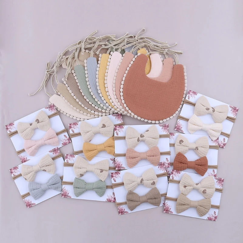 Toddler Lunch Feeding Bib Burp Cloth Breathable Saliva Towel Cloth with 2 Bow Hairband for Baby Girls
Toddler Lunch Feeding Bib Burp Cloth Breathable Saliva Towel Cloth with 2 Bow Hairband for Baby Girls