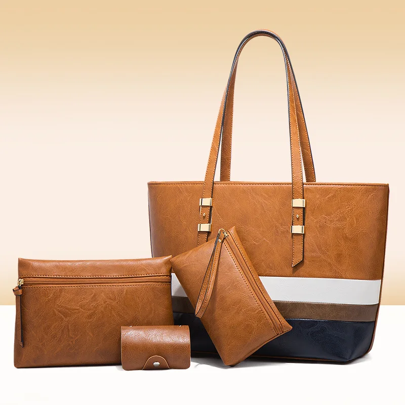 Trend Panelled Handbag Women Simple Four-Piece Suit Large Capacity Shoulder Bag Female Travel Shopping Leather Crossbody Bag
Trend Panelled Handbag Women Simple Four-Piece Suit Large Capacity Shoulder Bag Female Travel Shopping Leather Crossbody Bag