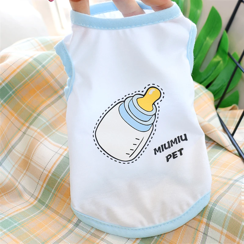 White Baby Bottle Dog Clothes Pet Thin Summer Vest Bichon Cartoon Pullover Breathable Puppy Home Clothes Fashion Pet Clothes
White Baby Bottle Dog Clothes Pet Thin Summer Vest Bichon Cartoon Pullover Breathable Puppy Home Clothes Fashion Pet Clothes
