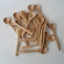 10Pcs/Set Wooden Honey Spoon Ecofriendly Household Tableware Bamboo Kitchen Condiment Scoop Coffee Spoon Dessert Spoon Teaspoon