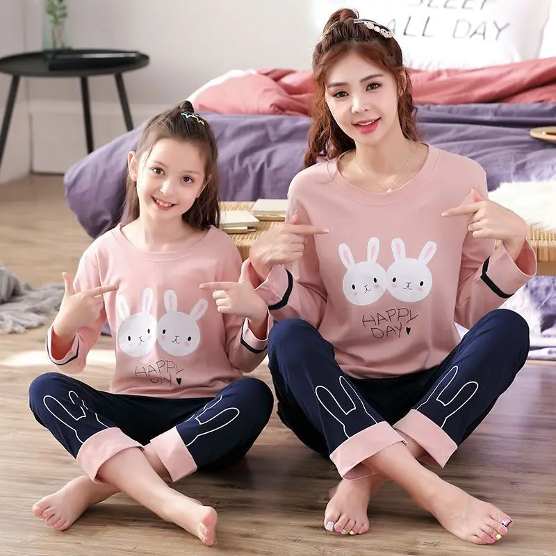 Mother Daughter Clothes Pyjamas Long Sleeve kids cartoon Pajamas Children's Sleepwear Suit women girl pyjamas Sleep Set
Mother Daughter Clothes Pyjamas Long Sleeve kids cartoon Pajamas Children's Sleepwear Suit women girl pyjamas Sleep Set