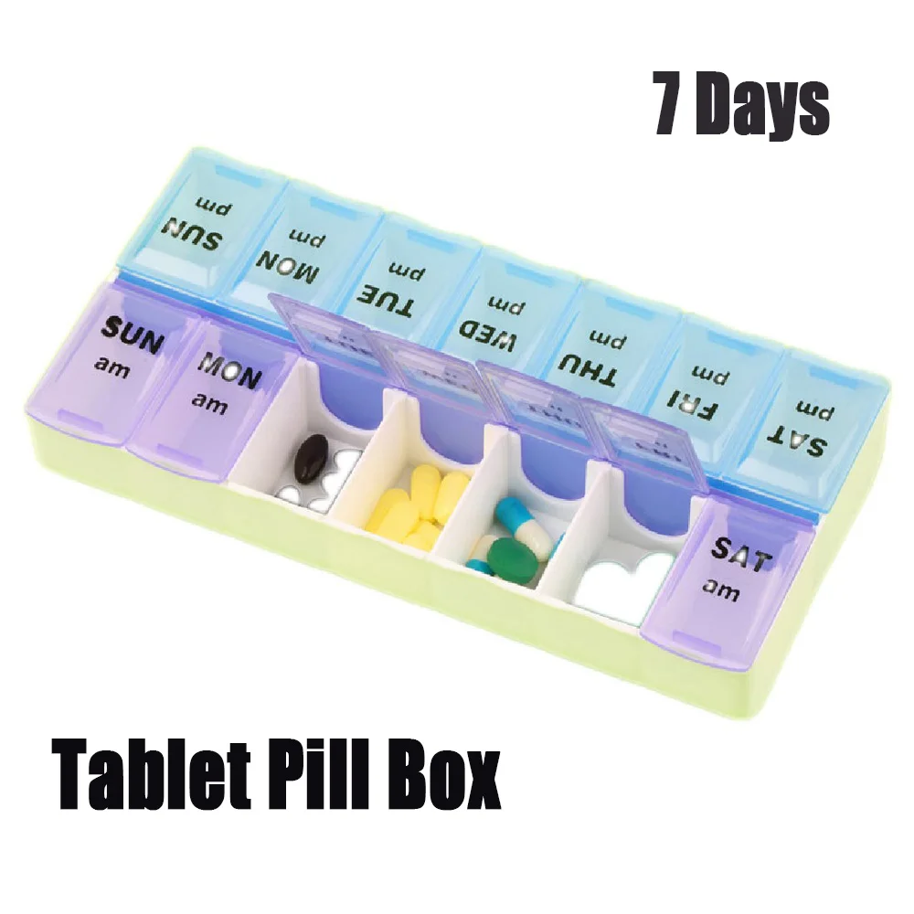 Plastic Weekly Pill Box Double-row Classification Pill Box Holder Medicine Storage Organizer Container Case
Plastic Weekly Pill Box Double-row Classification Pill Box Holder Medicine Storage Organizer Container Case