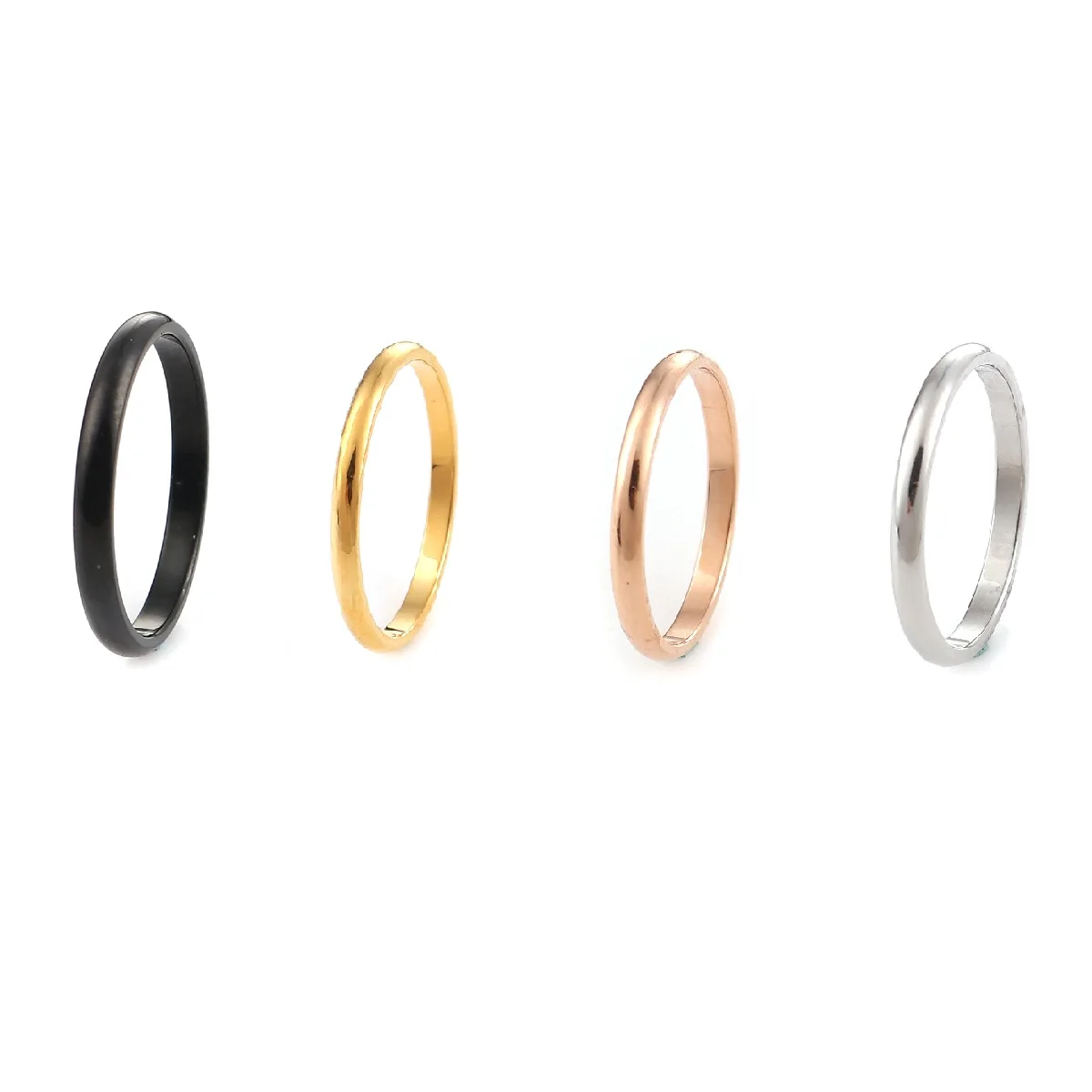 Мужские и женские круглые кольца DoreenBeads из нержавеющей стали 316 3 цвета