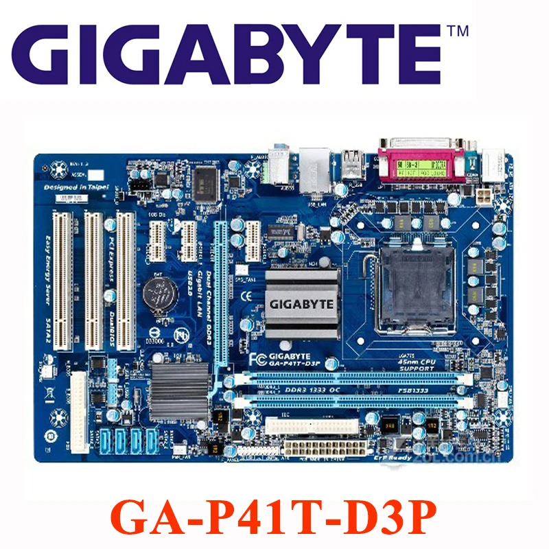 Для Intel G41 DDR3 Gigabyte 100% материнская плата USB2.0 4G SATA II P41T D3P системная PCI E X16