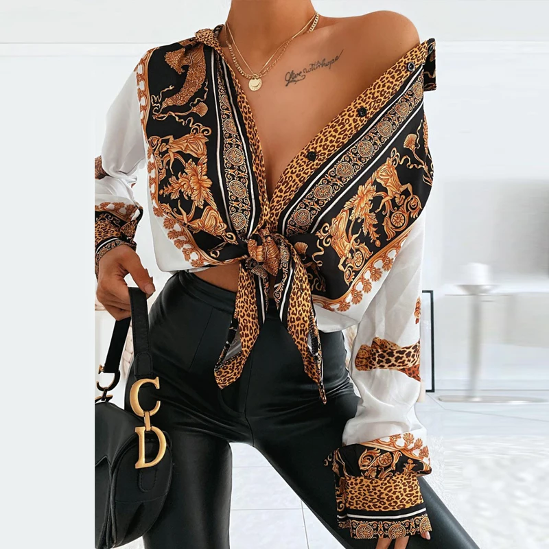Streetwear Casual Blouse Women Sexy Baroque Banquet Shirt White Womens Shirt New Long Sleeve Leopard Print Shirts 2021 Slim Fit
Streetwear Casual Blouse Women Sexy Baroque Banquet Shirt White Womens Shirt New Long Sleeve Leopard Print Shirts 2021 Slim Fit