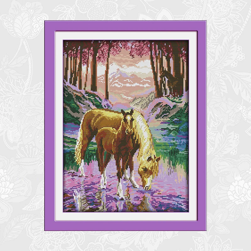 Horse mother and child Printed Fabric 14CT 11CT Cross Stitch kits Beginner Embroidery Handmade Needlework Accessory Sets
Horse mother and child Printed Fabric 14CT 11CT Cross Stitch kits Beginner Embroidery Handmade Needlework Accessory Sets