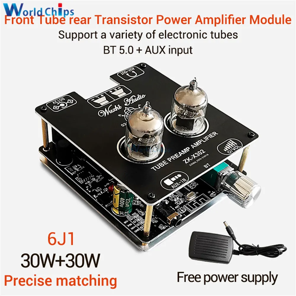 DC 12V 3A X302 Bluetooth 5,0 AUX вход 30W + 30W ламповый усилитель мощности, модуль усилителя мощности 6J1 трубка с HIFI EU/US источником питания
DC 12V 3A X302 Bluetooth 5,0 AUX вход 30W + 30W ламповый усилитель мощности, модуль усилителя мощности 6J1 трубка с HIFI EU/US источником питания