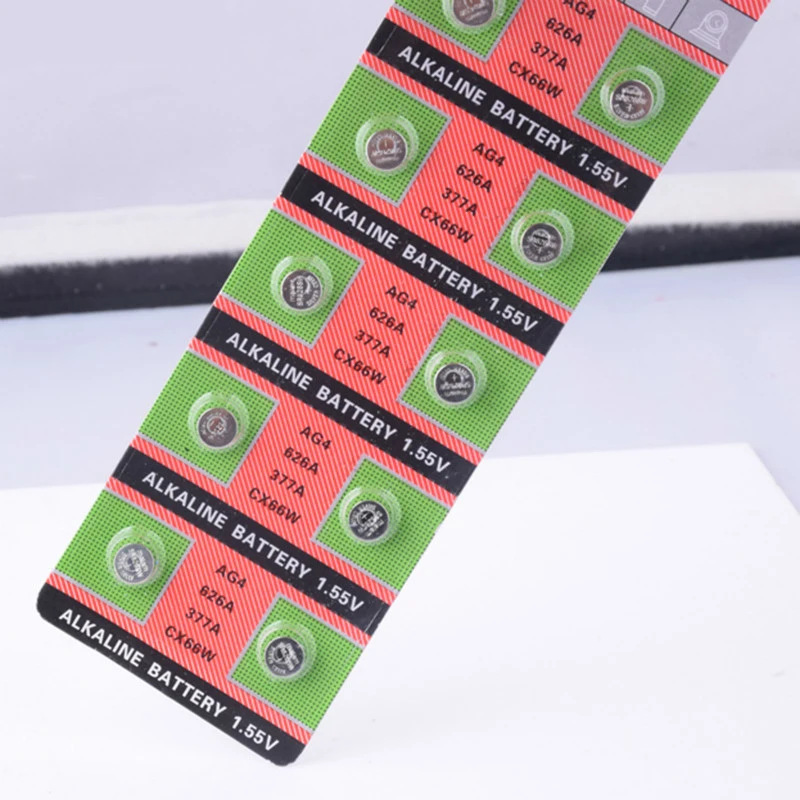 10pcs/pack 30mAh 1.55V AG4 377A 377 LR66 LR626 SR626SW SR66 AG4 AG 4 Button Batteries For Watch Toys Remote Cell Coin Battery
10pcs/pack 30mAh 1.55V AG4 377A 377 LR66 LR626 SR626SW SR66 AG4 AG 4 Button Batteries For Watch Toys Remote Cell Coin Battery