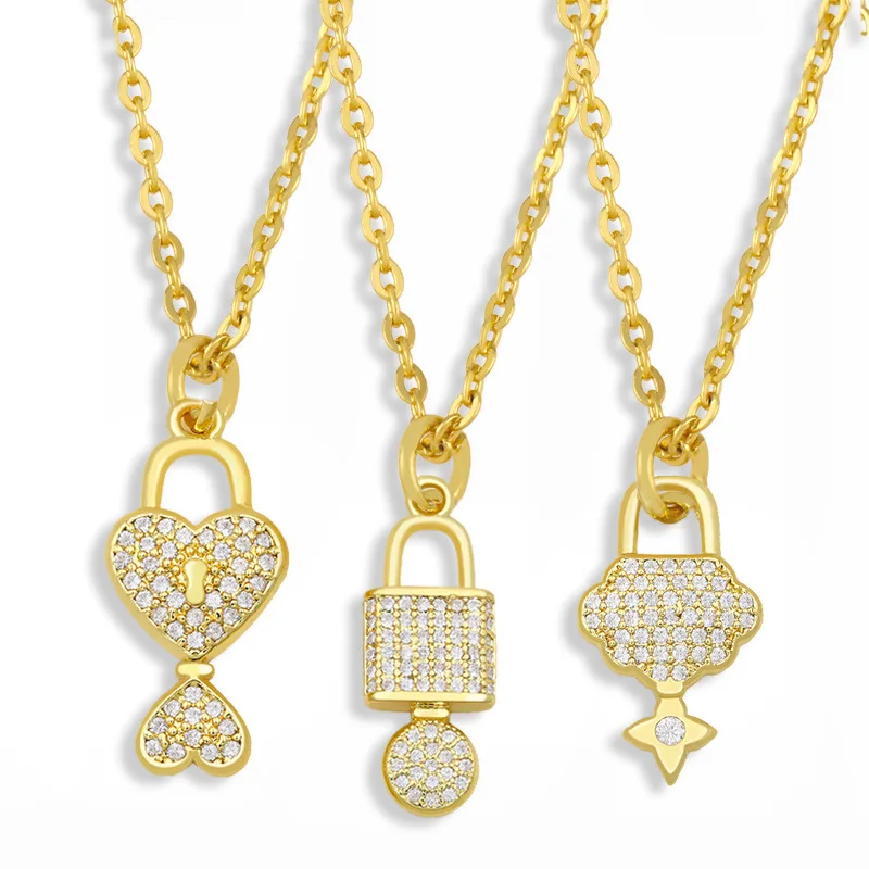 CZ Heart Lock Pendant Chain Necklaces For Women Charm Chain Family Jewelry Gifts For The New Year Creative Choker Collier Kpop
CZ Heart Lock Pendant Chain Necklaces For Women Charm Chain Family Jewelry Gifts For The New Year Creative Choker Collier Kpop