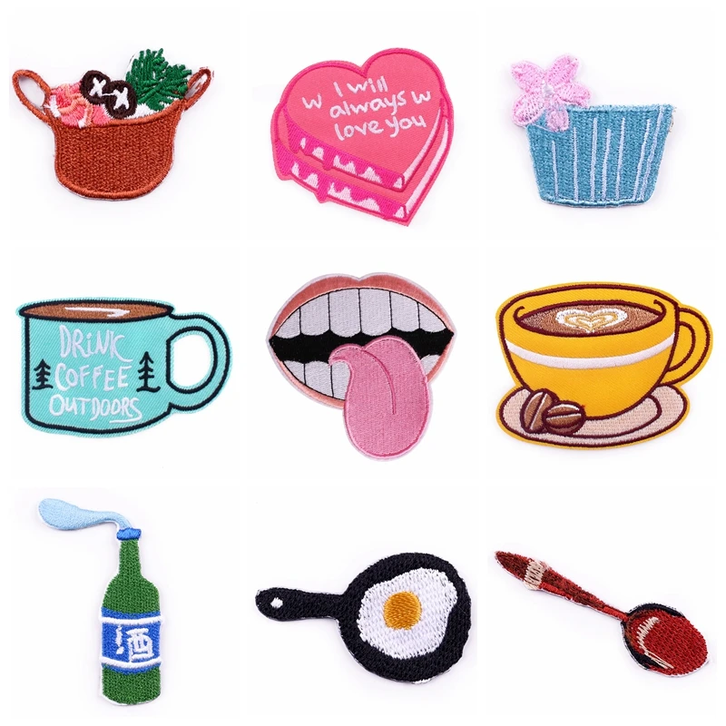 Cartoon Food Patch Iron On Patches For Clothes Coffee Patch Stripe Badge Embroidery Sew On Clothes Cup Patches Applique Decor
Cartoon Food Patch Iron On Patches For Clothes Coffee Patch Stripe Badge Embroidery Sew On Clothes Cup Patches Applique Decor