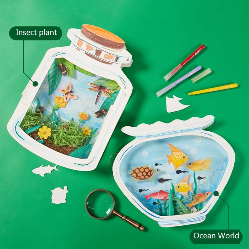DIY Drawing Fish Insect Bottle Coloring Craft Kit, Early Education Water World Toy for Kids Handmade Colored Work
DIY Drawing Fish Insect Bottle Coloring Craft Kit, Early Education Water World Toy for Kids Handmade Colored Work
