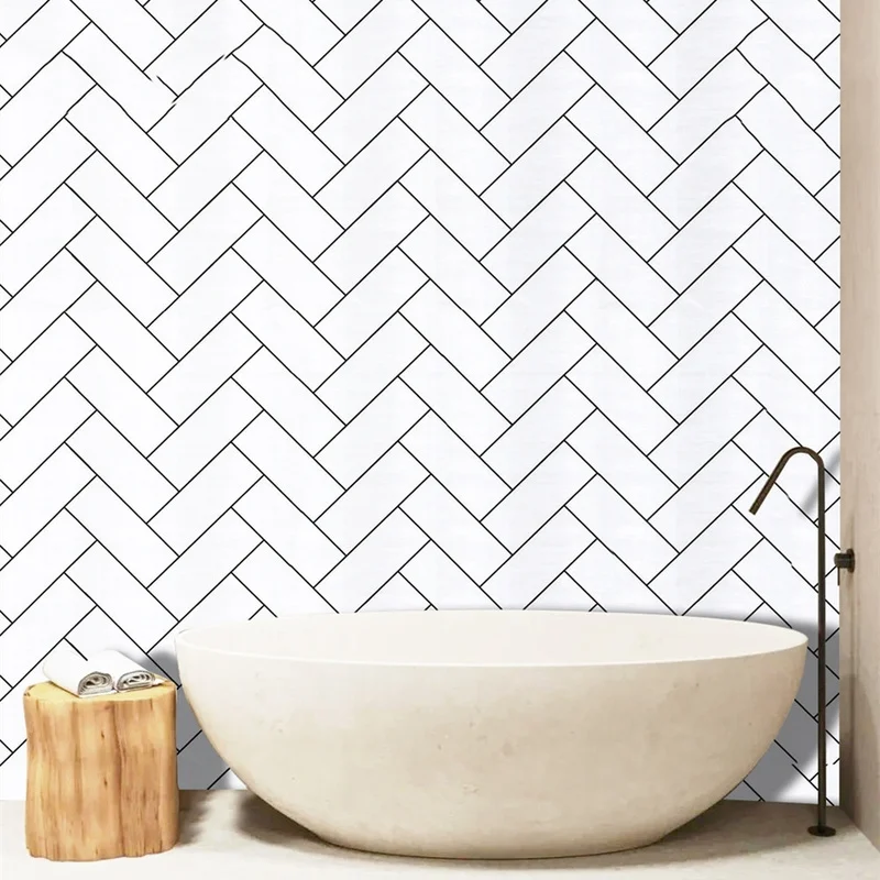 Nordic Black White Brick Wallpapers Home Decor Geometric Wallpaper for Living Room Bedroom Peel and Stick Wall Decoration Mural
Nordic Black White Brick Wallpapers Home Decor Geometric Wallpaper for Living Room Bedroom Peel and Stick Wall Decoration Mural