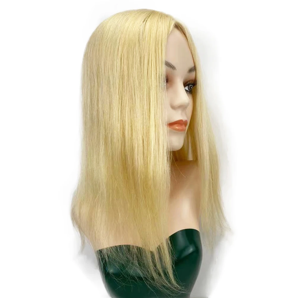 Ash Blonde European Remy Human Hair Topper #613 Natural Scalp Skin Base Women Toupee with 4 Clips Ins Size 5X5 6X6 5X7inch
Ash Blonde European Remy Human Hair Topper #613 Natural Scalp Skin Base Women Toupee with 4 Clips Ins Size 5X5 6X6 5X7inch