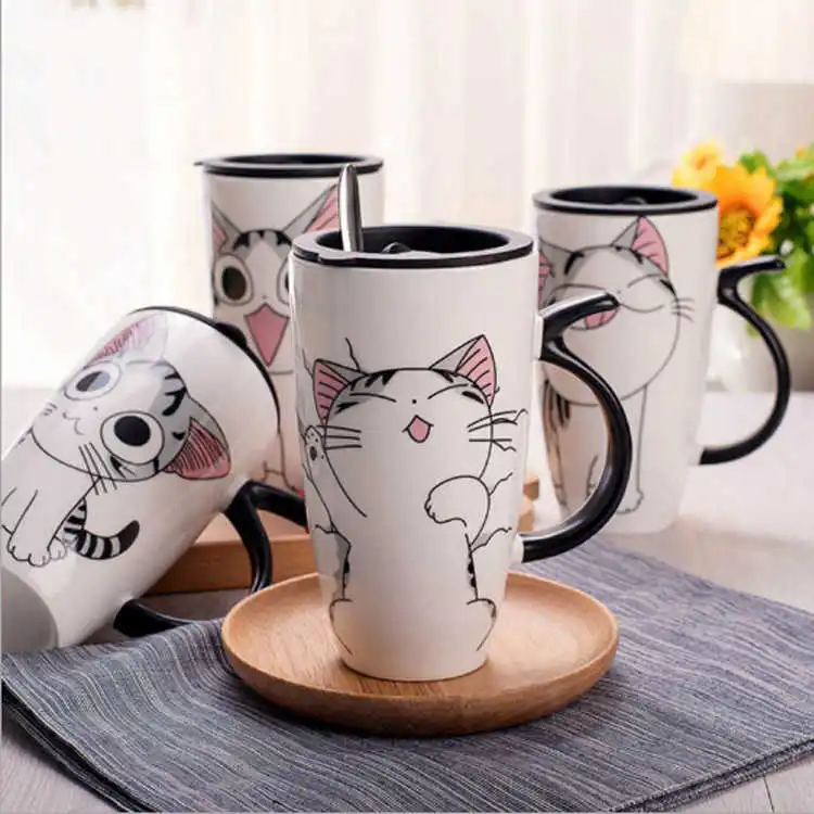 Cute Cat Ceramics Coffee Mug Lid Large Capacity 600ml Animal creative Drinkware Coffee Tea Cups Novelty Gifts milk cup
Cute Cat Ceramics Coffee Mug Lid Large Capacity 600ml Animal creative Drinkware Coffee Tea Cups Novelty Gifts milk cup