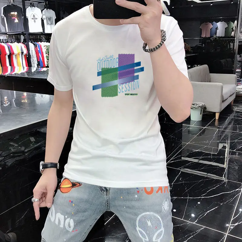 2021 summer new short sleeve T-shirt men Korean fashion large size coat printed T-shirt
2021 summer new short sleeve T-shirt men Korean fashion large size coat printed T-shirt