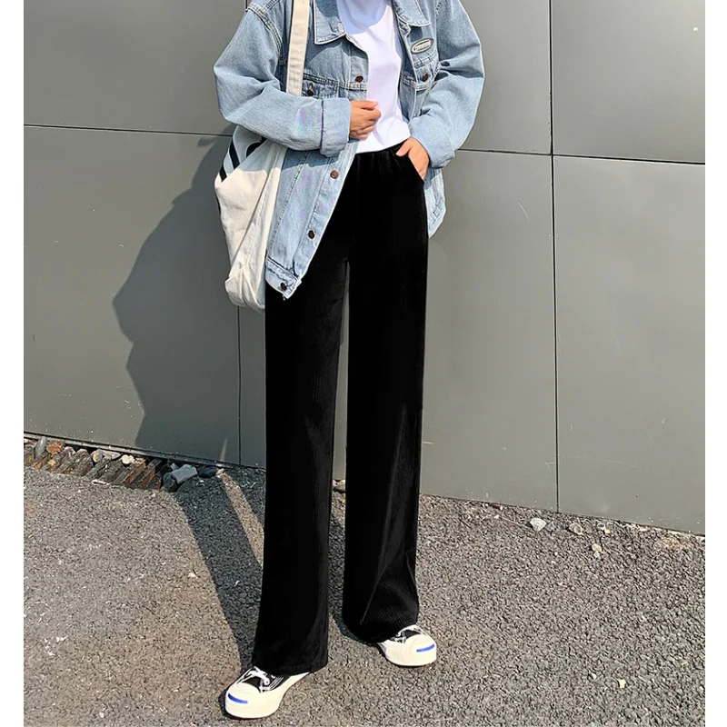 Autumn Winter High-waist Corduroy New Pants Women's Plus Velvet Fashion Wide-leg New Trousers Loose Straight Leg Casual Pants
Autumn Winter High-waist Corduroy New Pants Women's Plus Velvet Fashion Wide-leg New Trousers Loose Straight Leg Casual Pants