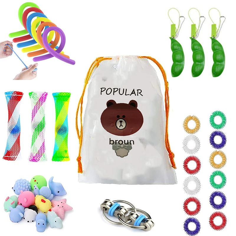 20Pcs Fidget Toy Set for Boys Girls Pressure Relief Marble&mesh Kawaii Mochi Strings Squess Bean Autism Vent Brithday Gift Toys
20Pcs Fidget Toy Set for Boys Girls Pressure Relief Marble&mesh Kawaii Mochi Strings Squess Bean Autism Vent Brithday Gift Toys