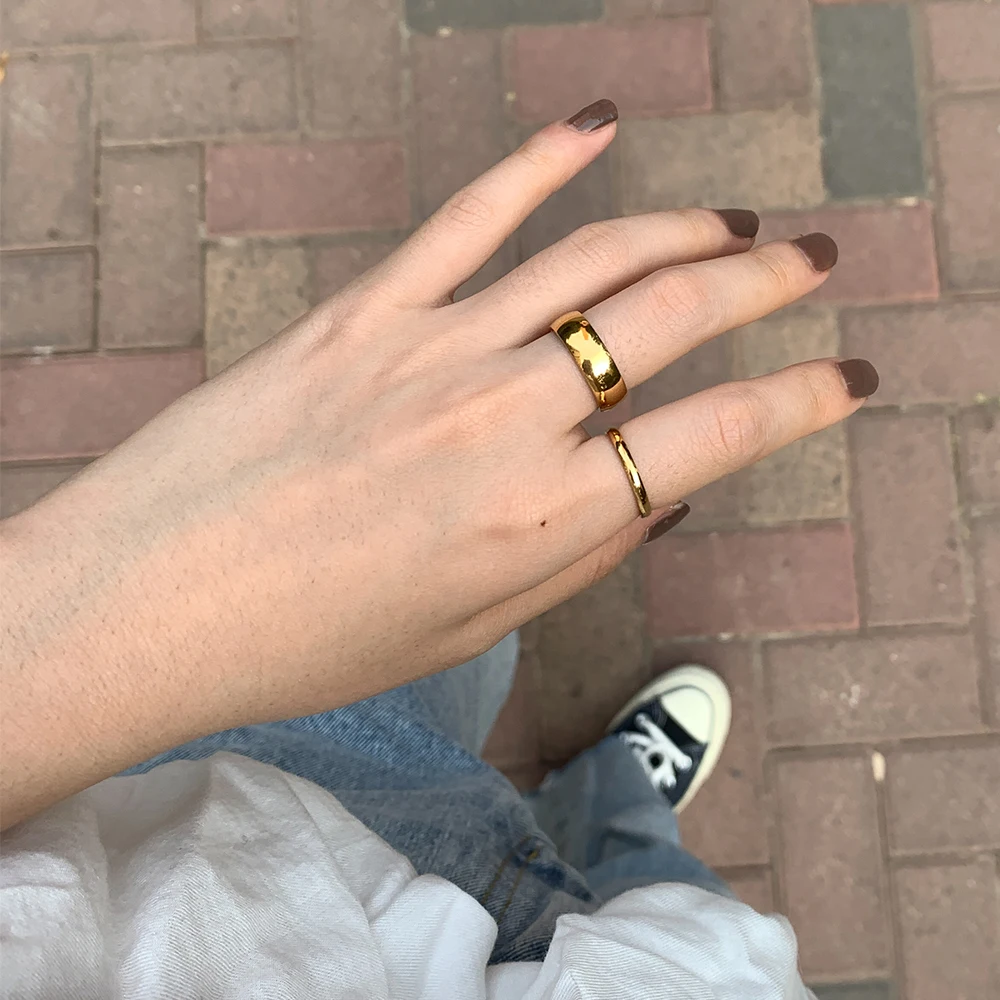 2mm 4mm 6mm Stainless Steel Gold Plated Knuckle Rings Lady Minimalist Gold Rings Women Adjustable Slim Gold Ring
2mm 4mm 6mm Stainless Steel Gold Plated Knuckle Rings Lady Minimalist Gold Rings Women Adjustable Slim Gold Ring