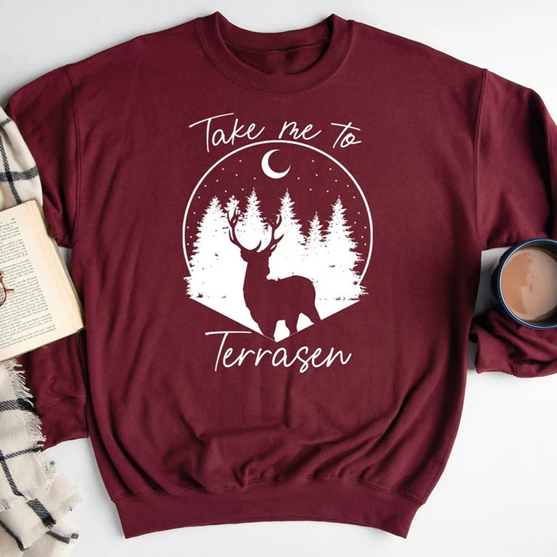 Take Me To Terrasen Sweatshirt Aesthetic Women Long Sleeve Natural Wildlife Pullovers Sweatshirts
Take Me To Terrasen Sweatshirt Aesthetic Women Long Sleeve Natural Wildlife Pullovers Sweatshirts
