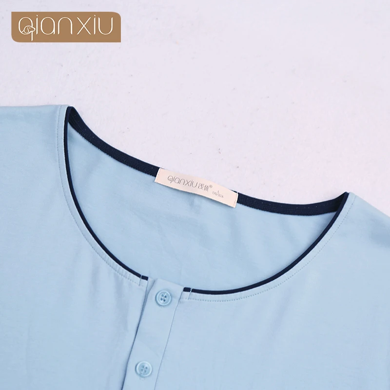 Men's cotton home clothes light spring and summer new men's crew neck half sleeve pants simple fashion pajamas
Men's cotton home clothes light spring and summer new men's crew neck half sleeve pants simple fashion pajamas