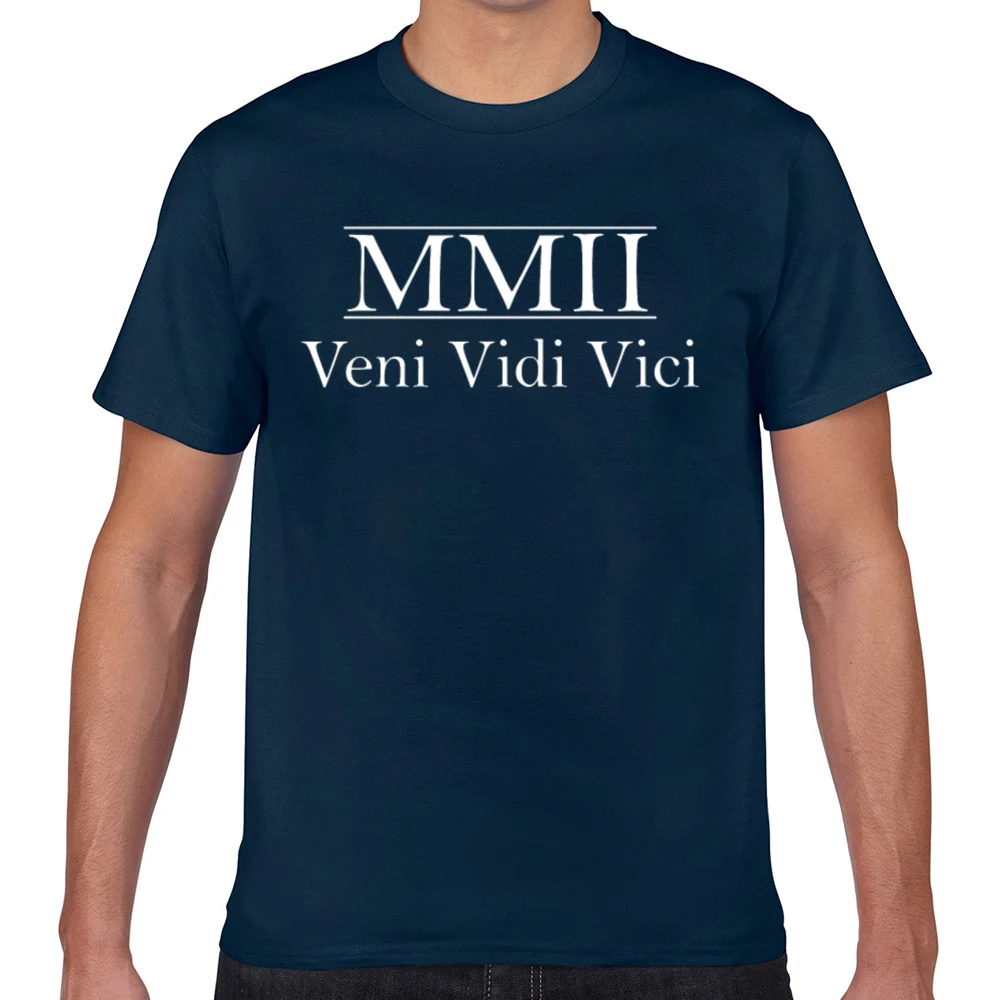 Мужские футболки на 18-й день рождения mmii veni vidi vici 2002 дизайн Харадзюку Geek