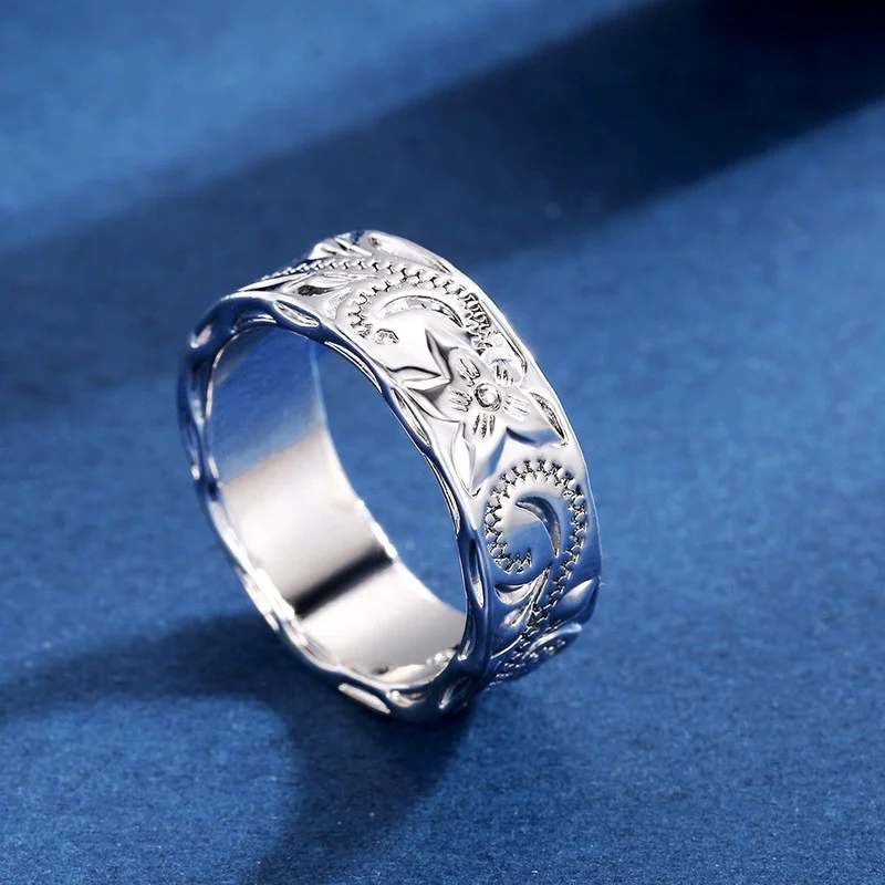 Fashion Silver Color Embossed Floral Flower Branch Leaves Pattern Finger Ring for Women Party Wedding Engagement Jewelry
Fashion Silver Color Embossed Floral Flower Branch Leaves Pattern Finger Ring for Women Party Wedding Engagement Jewelry