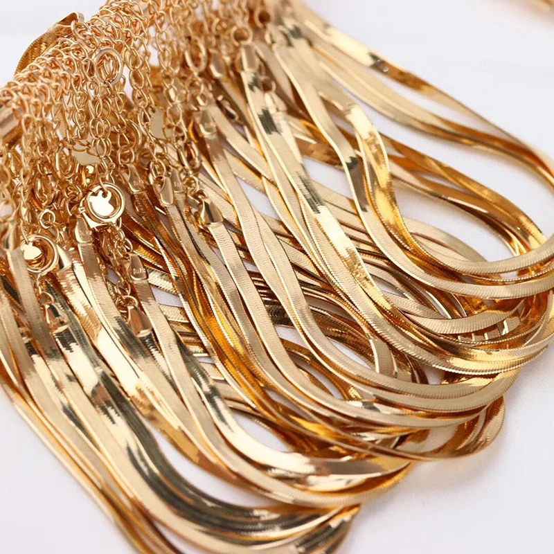 UBESTNICE Solid 18K Gold AU750 Fine Jewelry Snake Bone Flat Thick Chain Bracelets For Women Close To The Collarbone Necklaces
UBESTNICE Solid 18K Gold AU750 Fine Jewelry Snake Bone Flat Thick Chain Bracelets For Women Close To The Collarbone Necklaces