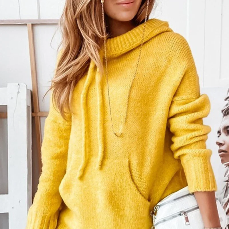 Knitted Big Pocket Pullover Women's Sweater Solid Long Sleeve Causal Hoodie Jumper Female 2022 Autumn Lady Streetwear Sweaters
Knitted Big Pocket Pullover Women's Sweater Solid Long Sleeve Causal Hoodie Jumper Female 2022 Autumn Lady Streetwear Sweaters
