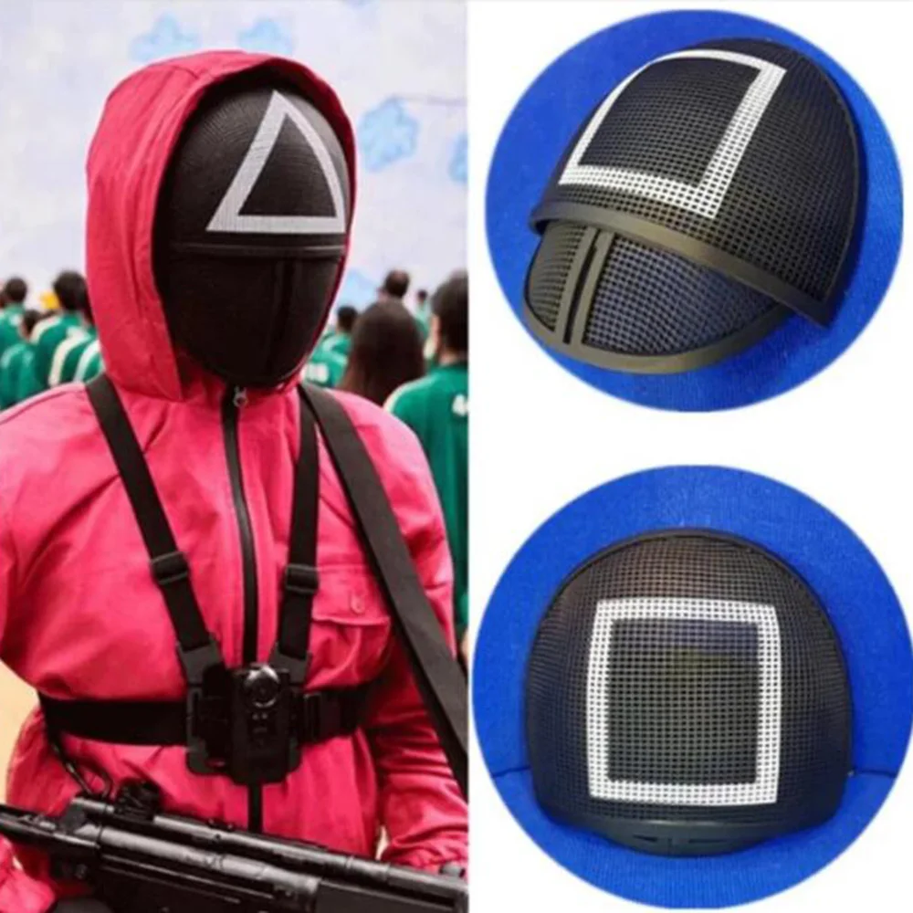 4pc/1set Triangle Square Circle Squid Game Mask COS Cosplay Pretends To Play The Korean TV Series Halloween Party Designer
4pc/1set Triangle Square Circle Squid Game Mask COS Cosplay Pretends To Play The Korean TV Series Halloween Party Designer
